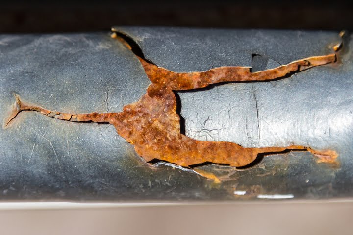 Cracks in old water pipes