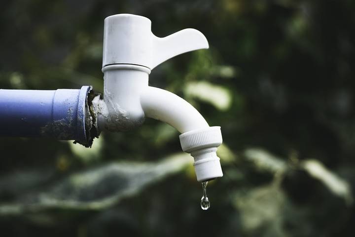 You may have a leaking outdoor faucet if it is damaged or malfunctioning.
