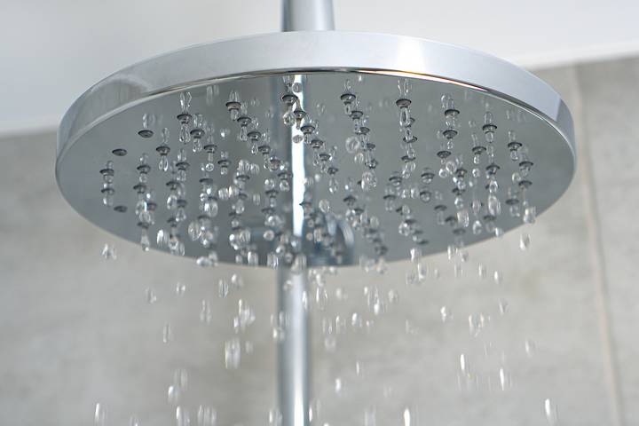 The water shut-off valve might cause a loss of water pressure in shower.