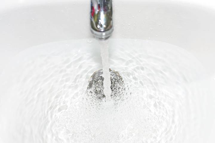 The well residue can lead to cloudy water from a tap.