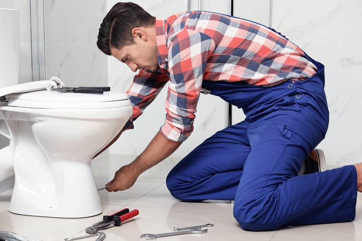 A cracked bowl may cause water leaking from bottom of toilet.